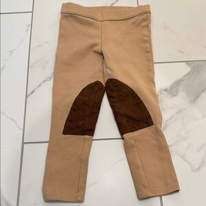 Janie and Jack Tan Leggings with Brown Patches